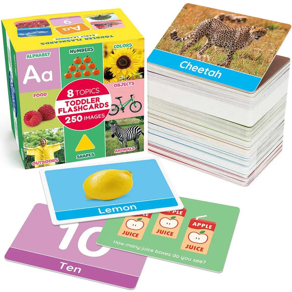 Double-Sided Educational Flashcards, Alphabet Number, Preschool Learning For Kids.