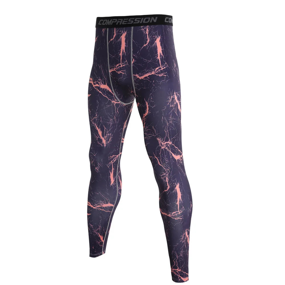 Men Camouflage Running Jogging Tights.