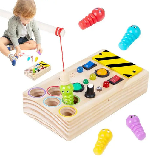 Sensory Boards Light Up Wooden Toys.