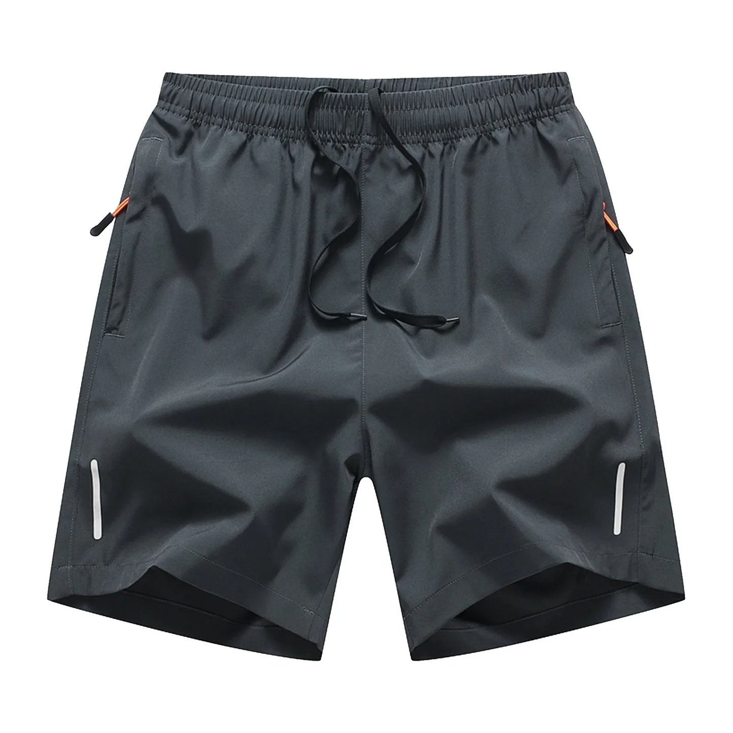 Quick Dry Athletic Shorts With Zipper Pockets  For Men.