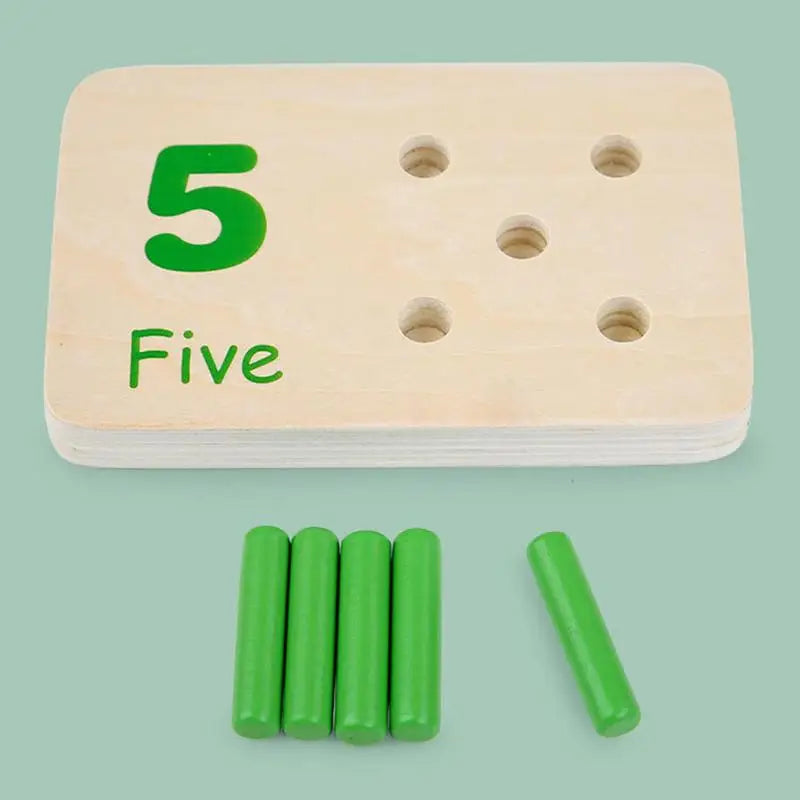 Montessori Peg Board Wooden Counting Toys.