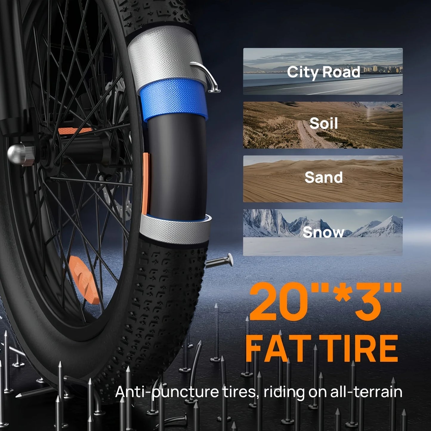 URLIFE 1000W E20 Electric Bike | With Dual Disc Brake