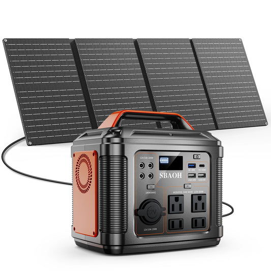 300W Portable Power Station with Solar Panel.