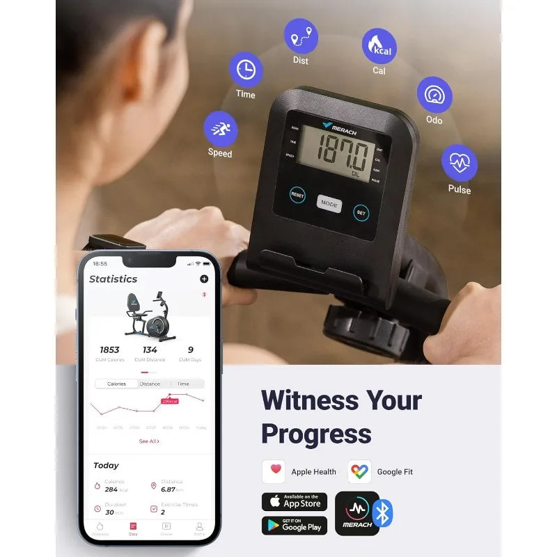 MERACH  Exercise Bike for Home with Smart Bluetooth.