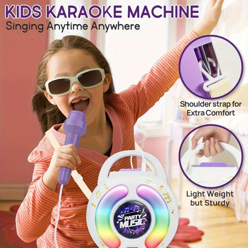 Portable Karaoke Machine with 2 Microphones For Kids.