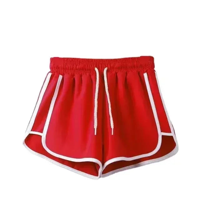 Striped Sports Shorts ,Loose & Wide For Women.