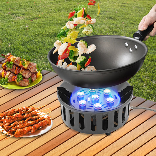Electronic 7-Core Gas Windproof Burner For Camping .