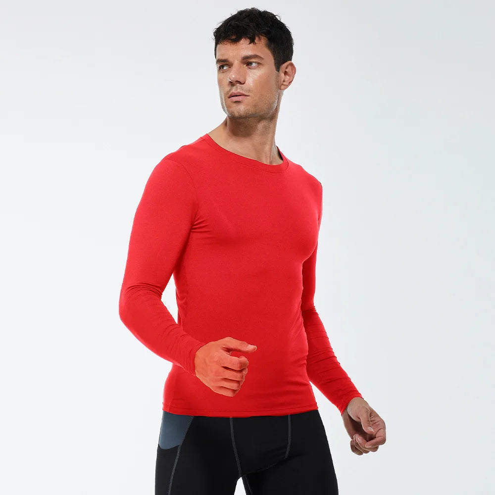 Quick Dry Compression  Long Sleeve T-shirt  For Men.