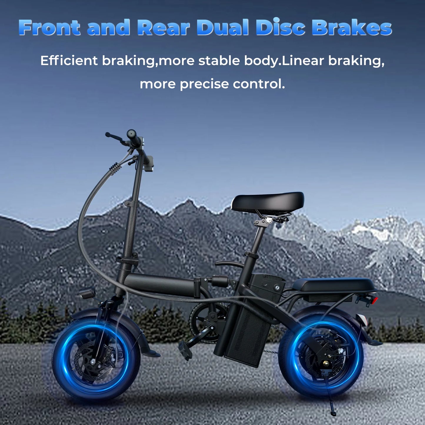 LELEKUAI 500W Adult Electric Bike With Multi-Shock Absorption.