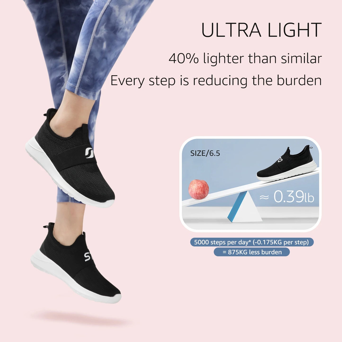 STQ Slip ins Comfortable Sneakers with Arch Support For  Women.