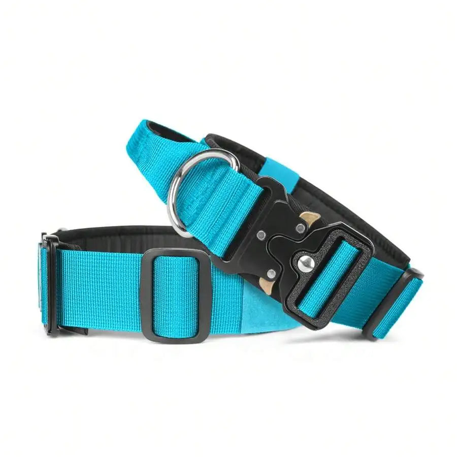 Adjustable Tactical Dog Collar With Handle For Medium And Large Dog Breeds.