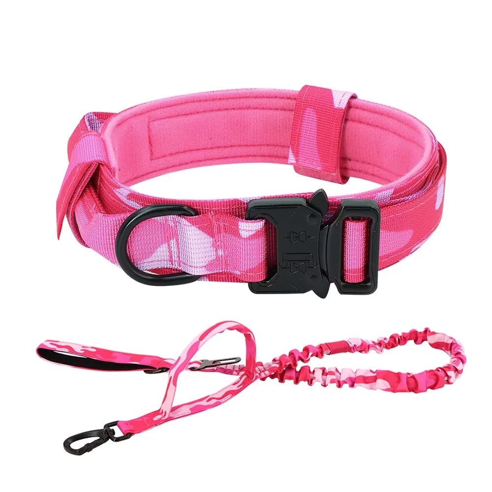 Dog Training Adjustable  Collar  And Leash Set With Control Handle.