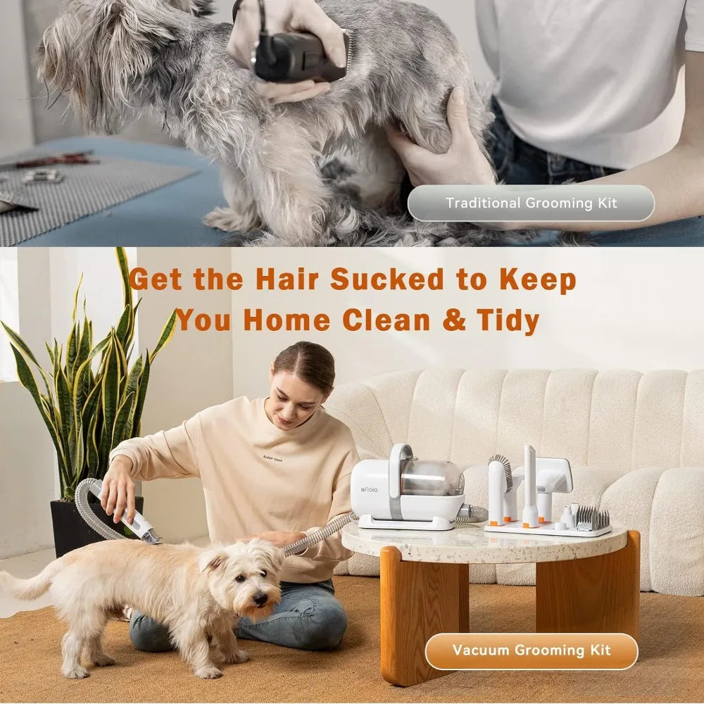 Dog Grooming Kit with  Vacuum & Dog Clippers.