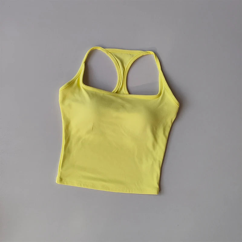 Top Yoga Fitness Vest with Chest Pad For  Summer.