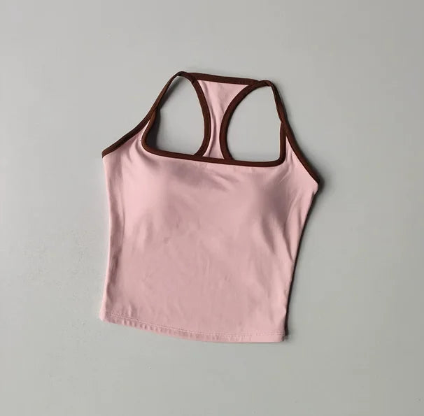 Top Yoga Fitness Vest with Chest Pad For  Summer.