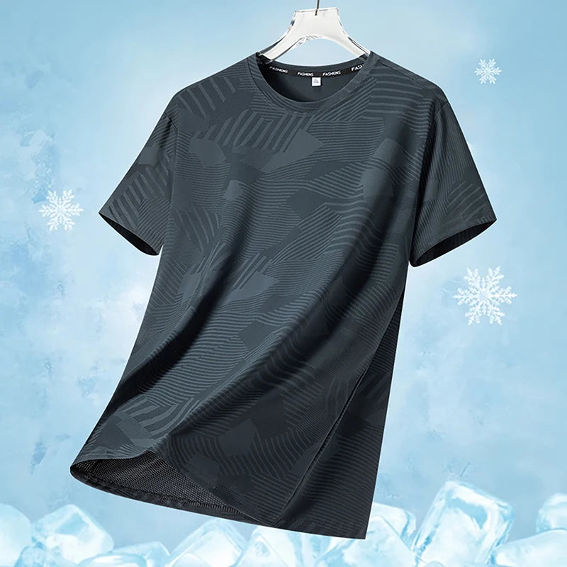 FASHIONS Summer Men Sporty Stretch Short Sleeve Running T Shirt.