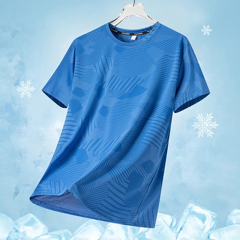 FASHIONS Summer Men Sporty Stretch Short Sleeve Running T Shirt.