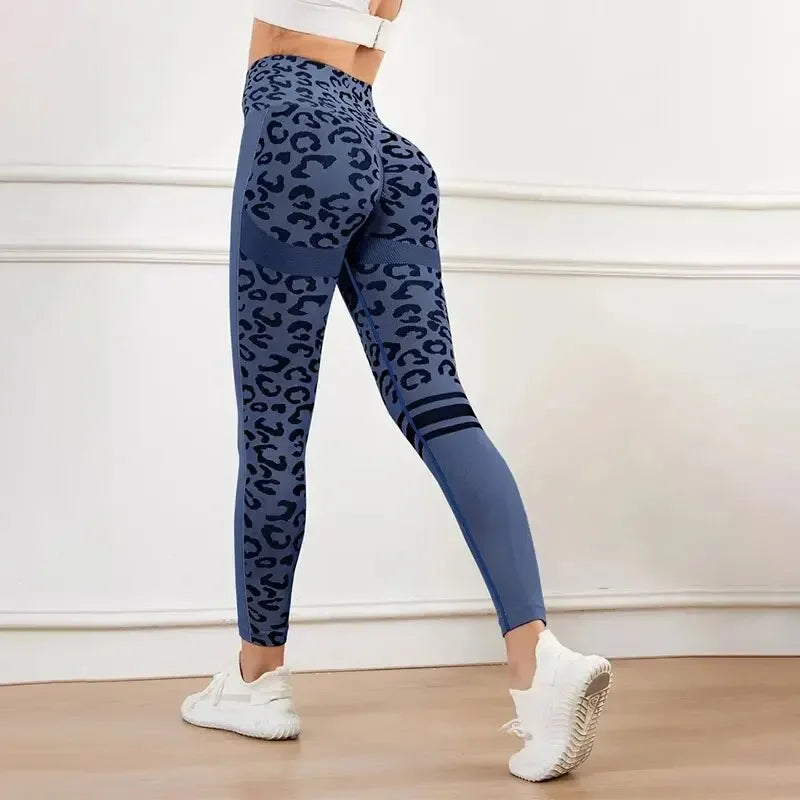 Leopard Print  Quick Drying Fitness Pants For Women.