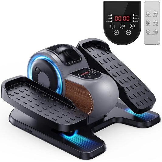 Under Desk Elliptical Exercise Machine With 10 Level Adjustable Resistance & Speeds.