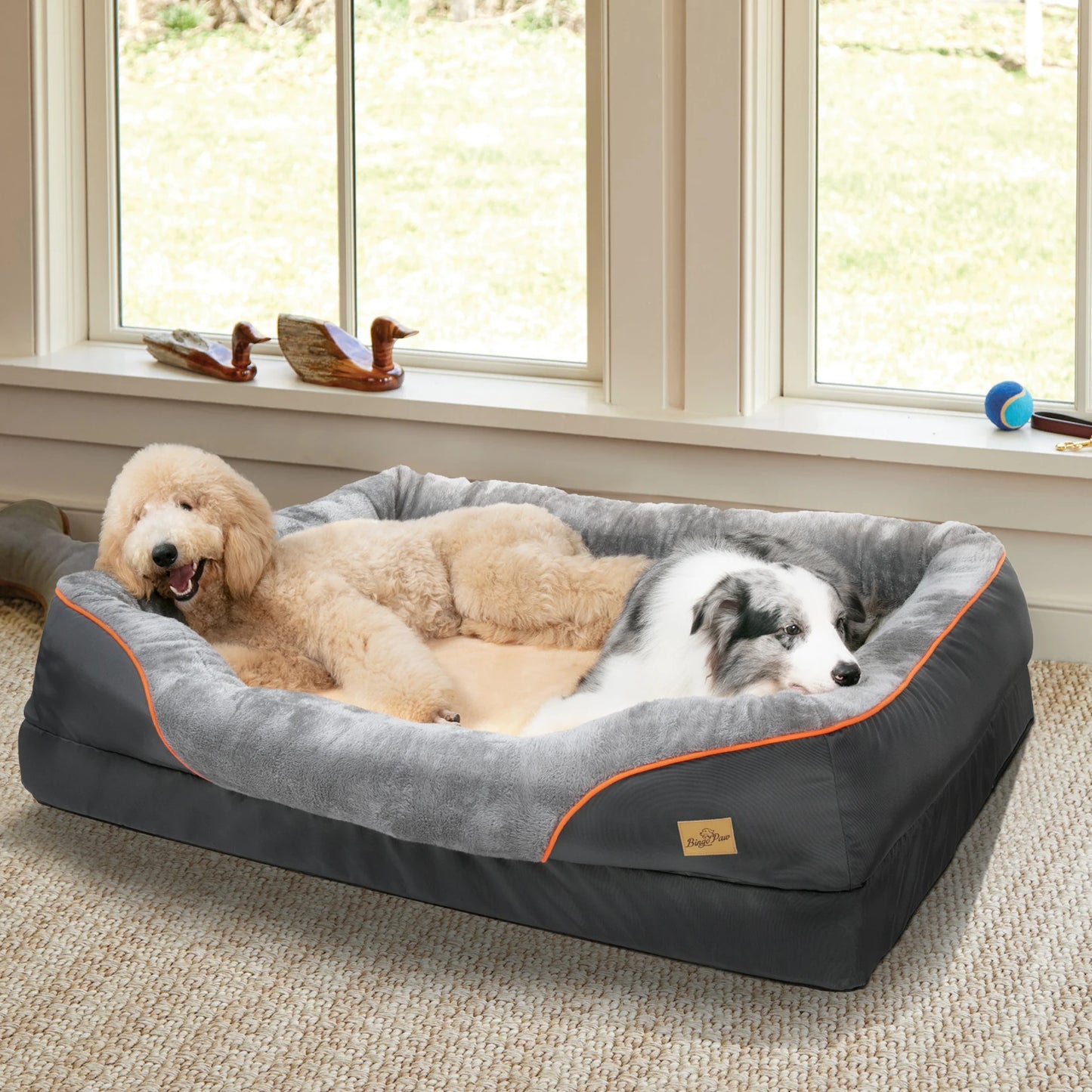 BINGOPAW Soft Removable Washable Cover & Bed  For Large Dogs.