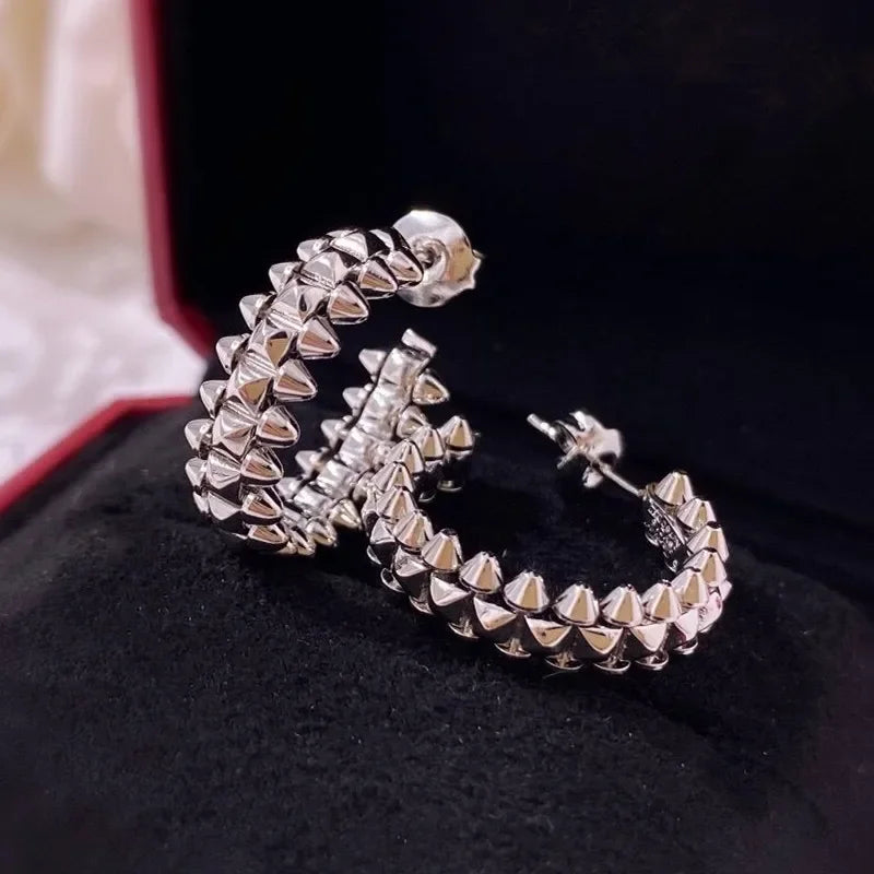 Sterling Silver rivet Earrings For Women.