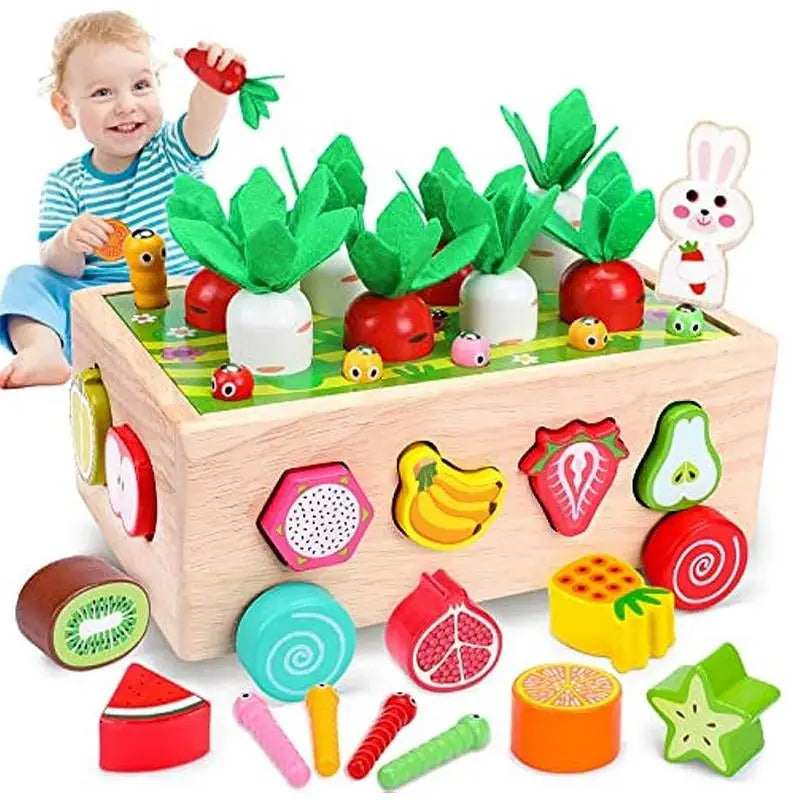 Wooden  Carrot Harvest Game For Children.