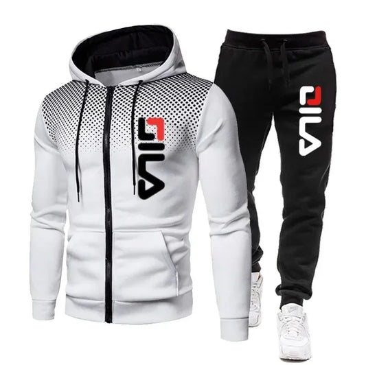New OILA  long-sleeved pullover hoodie + pants  men's sportswear set.