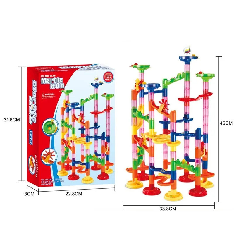 Marble Run Race Track Building Blocks For Kids.