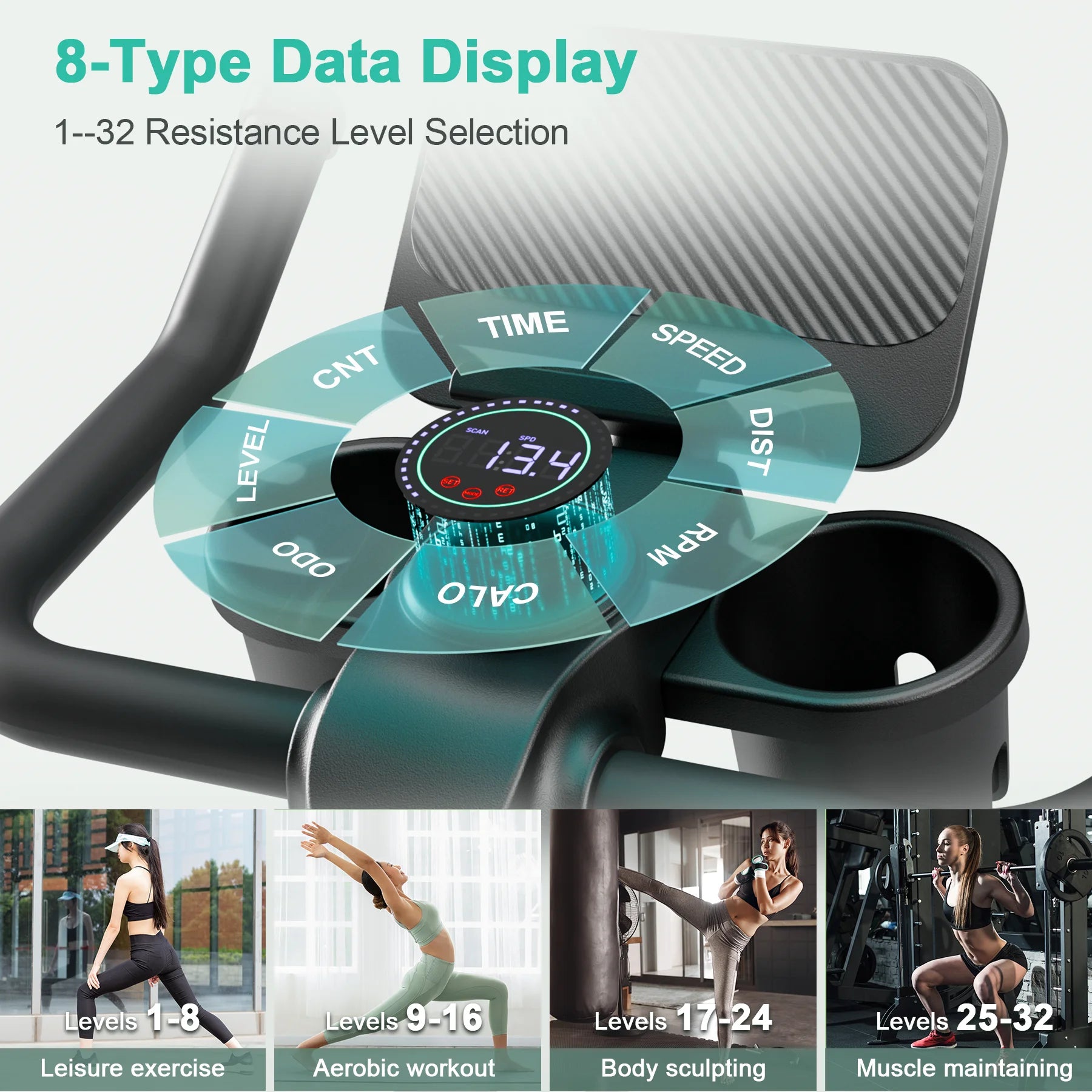 Superun Exercise Bike, 32-Level 