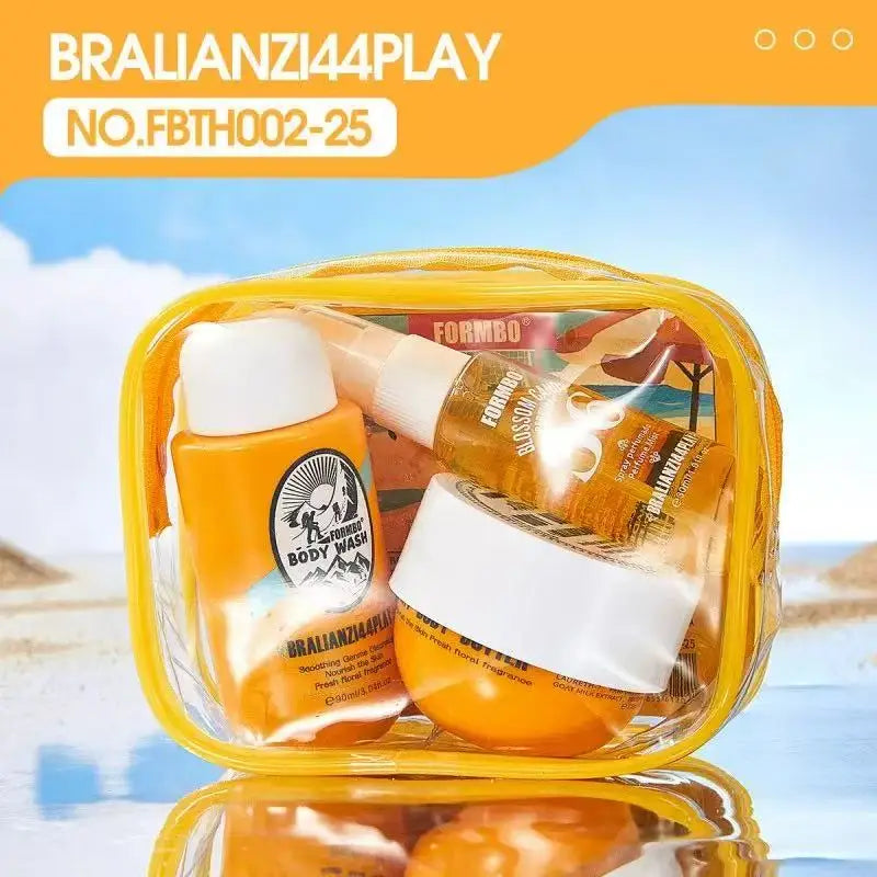 Sol De Janeiro Brazilian Bum Bum Cream & Shower Gel & Body Mist Travel Set.