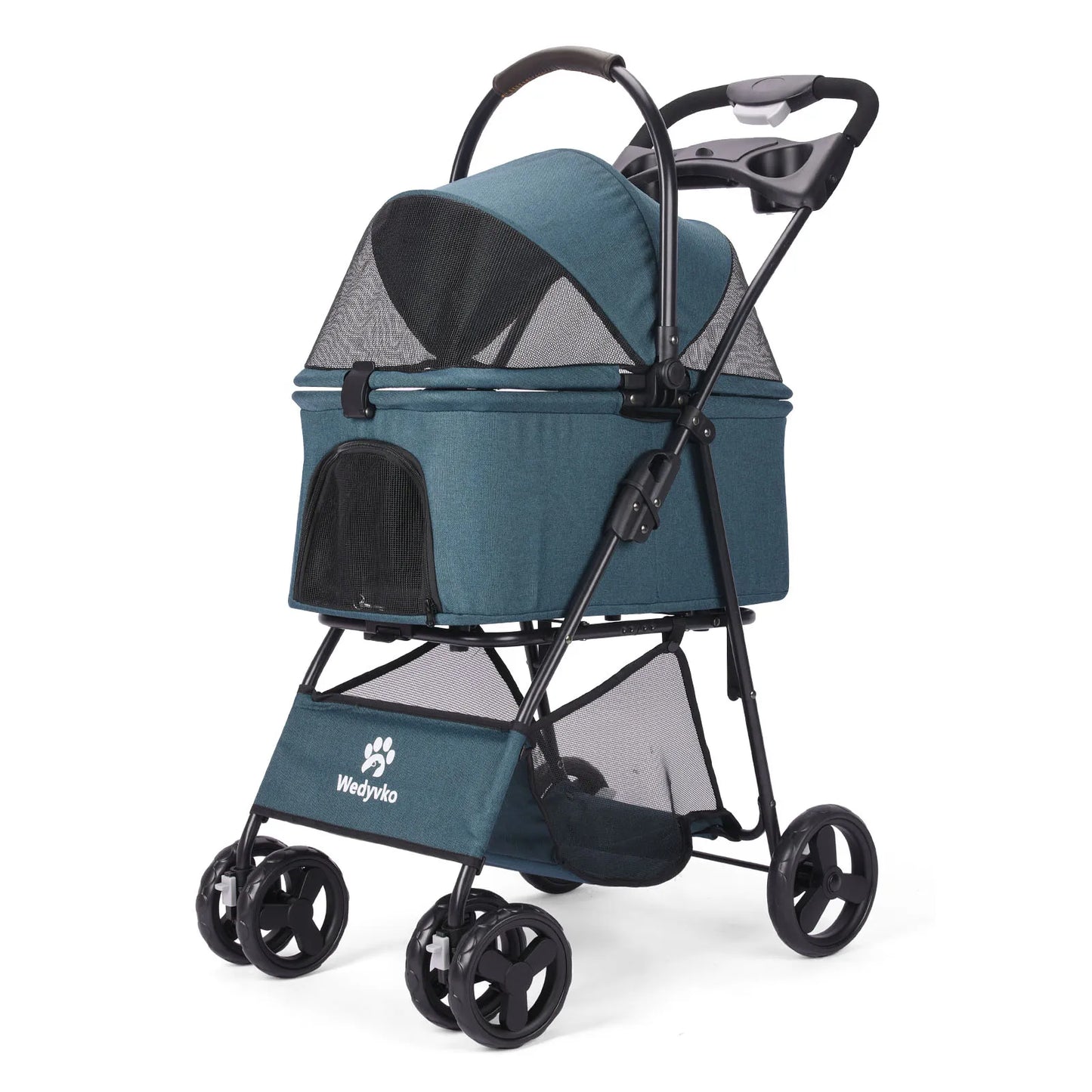 3 in 1 Pet Stroller with Removable Carrier, Folding Stroller for Small/Medium Dogs and Cats,