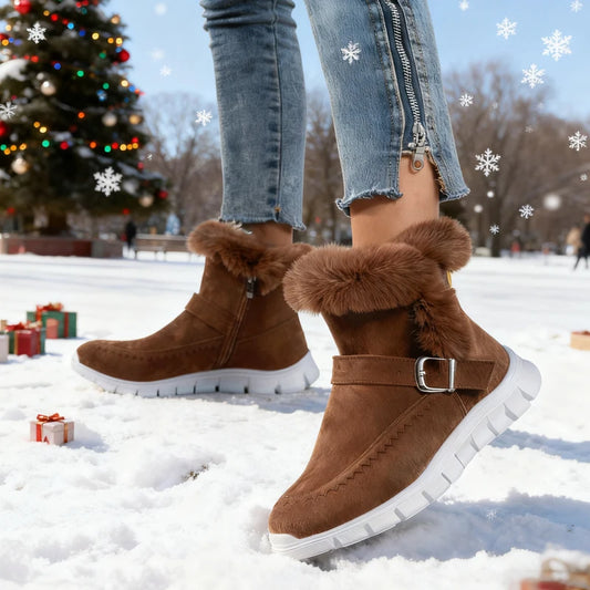 Fashionable Versatile Warm High Top Short Boots For Women