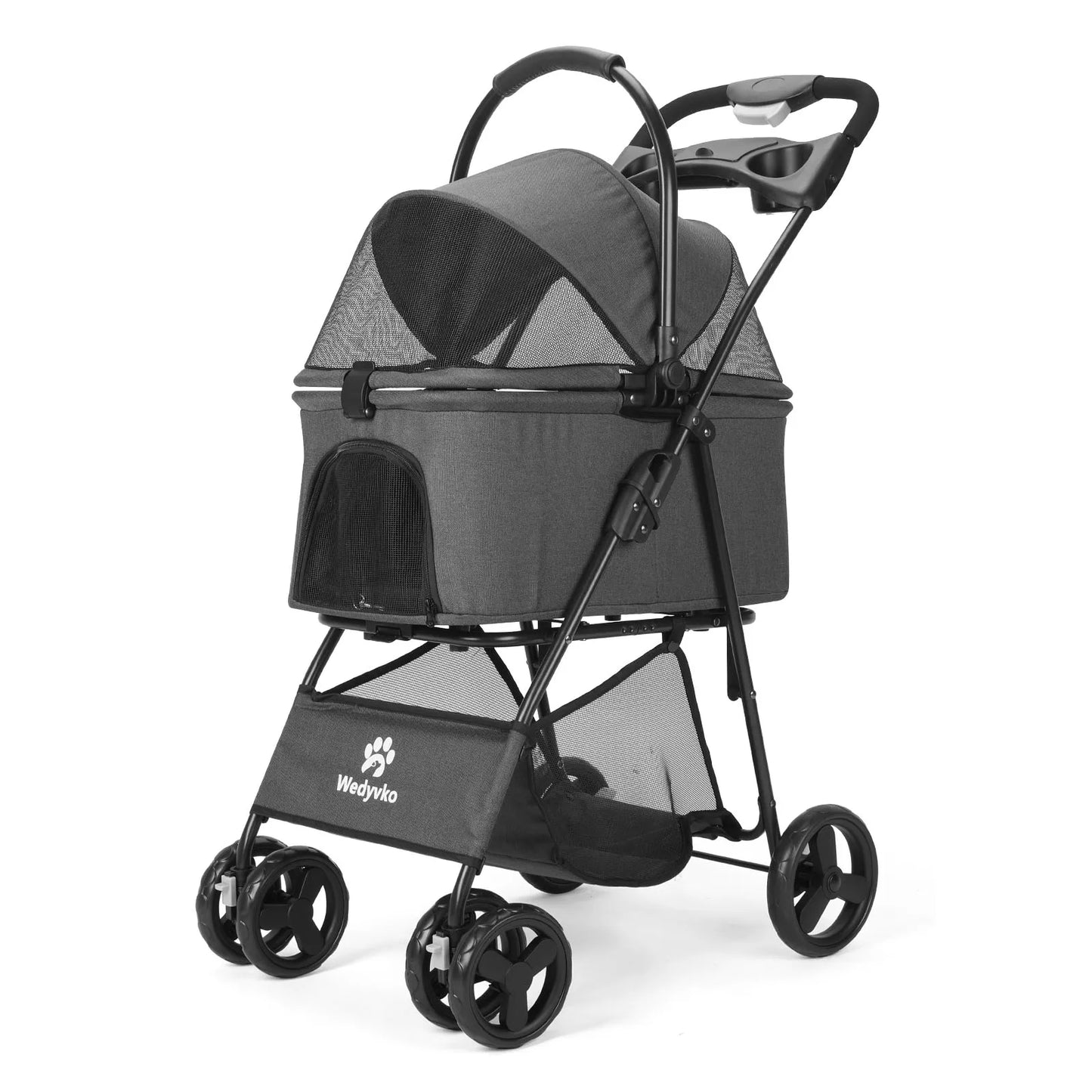 3 in 1 Pet Stroller with Removable Carrier, Folding Stroller for Small/Medium Dogs and Cats,