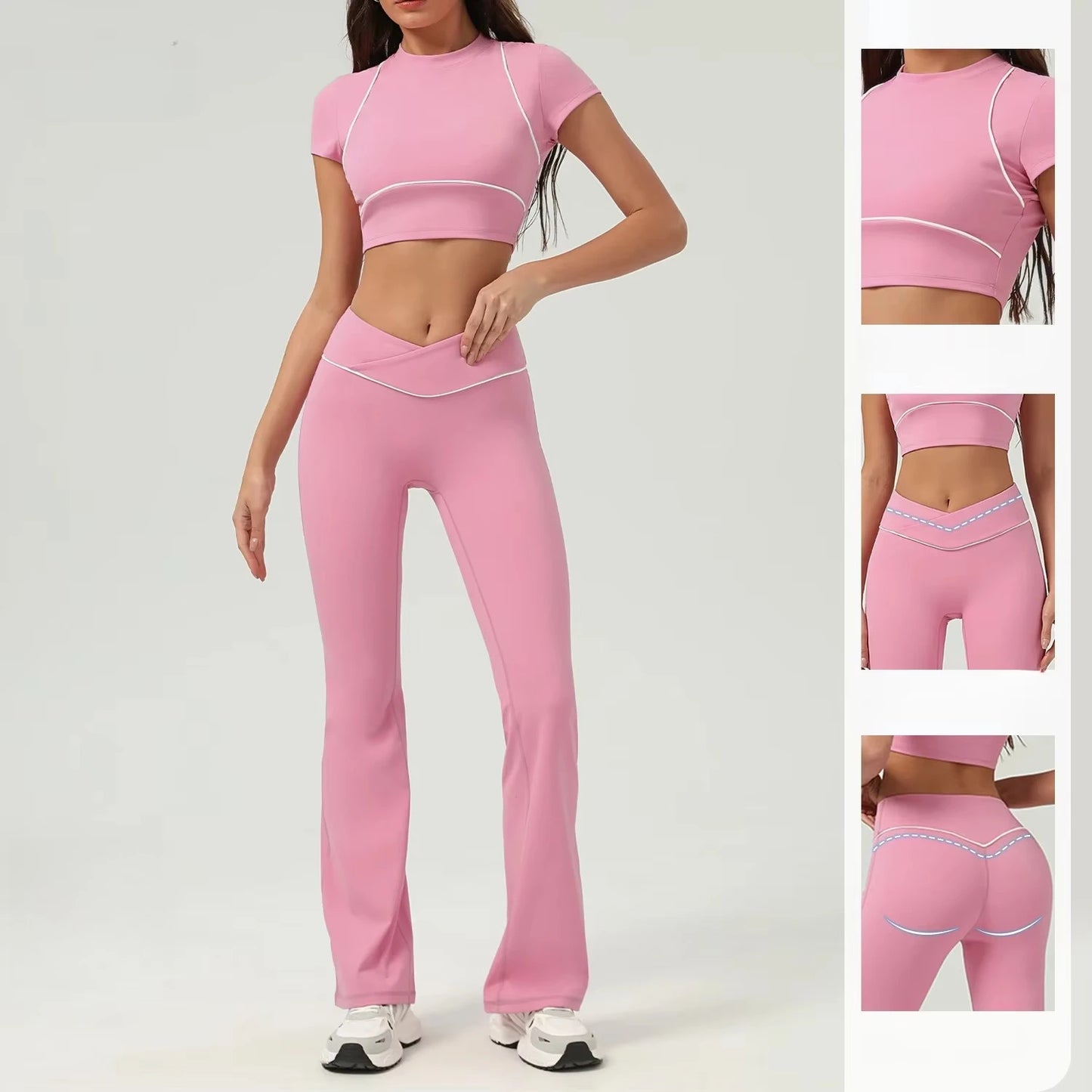 High Waist Quick-drying  Sports  Fitness Set.