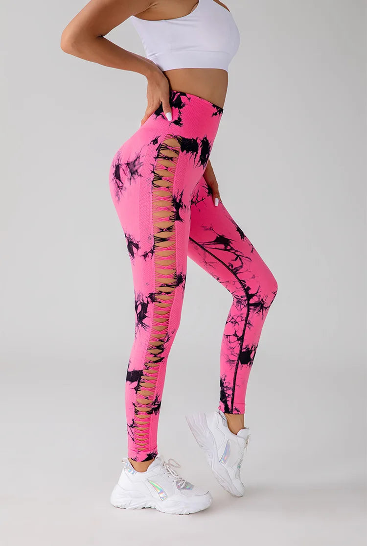 Hollow Out  Push Up Leggings For Women.