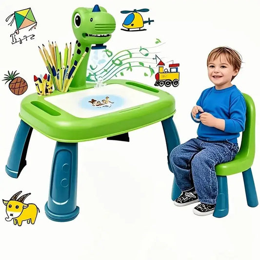 Unicorn projection music drawing board for children over 3 years.