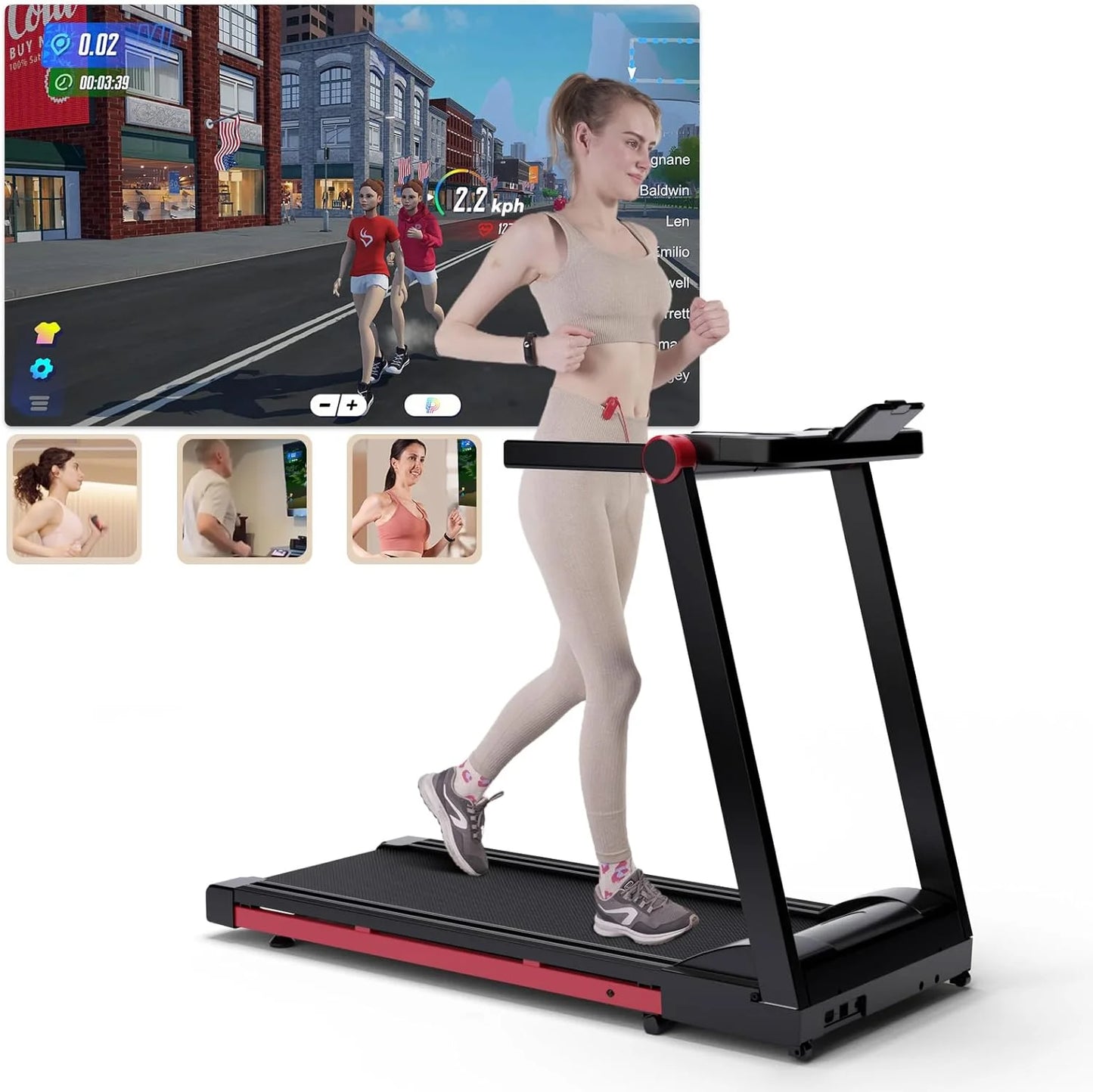 3.5HP Foldable, 350lbs & Adjustable 6% Incline  Treadmill For Home/Office.