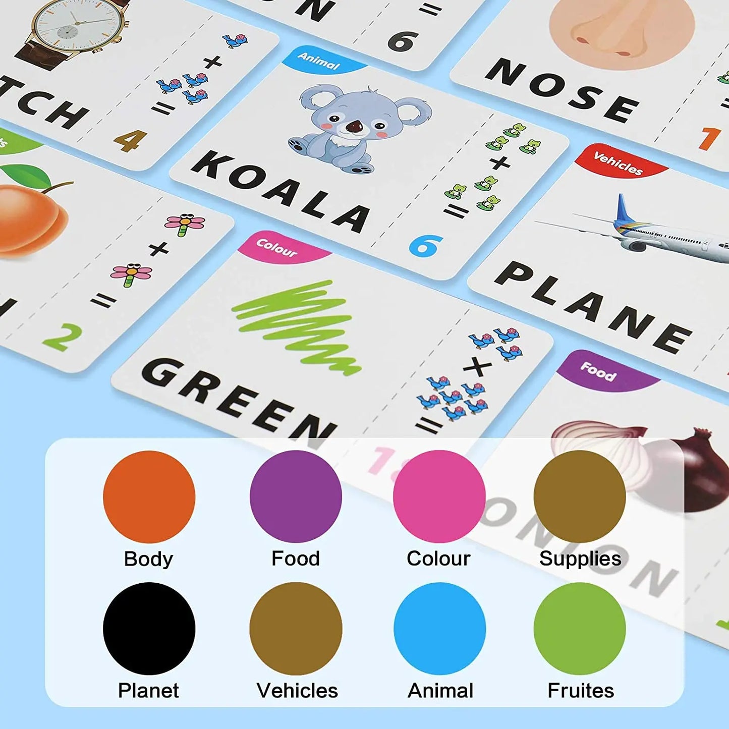 Educational 2 in 1 Matching Letter Spelling ,Number Cognition. Early Math Game for Boys  & Girls.