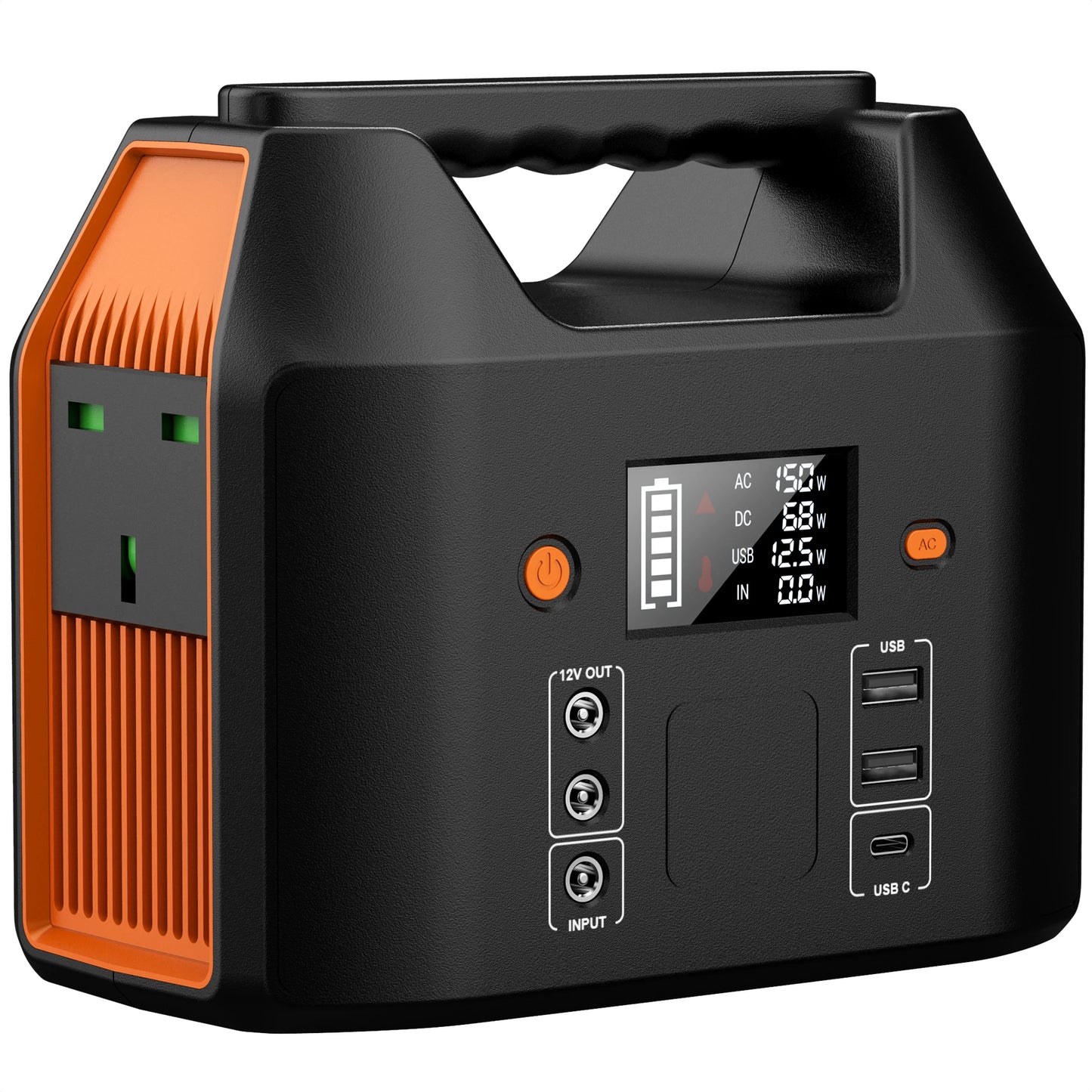 Portable Power Station 300W/150W Solar Generator.