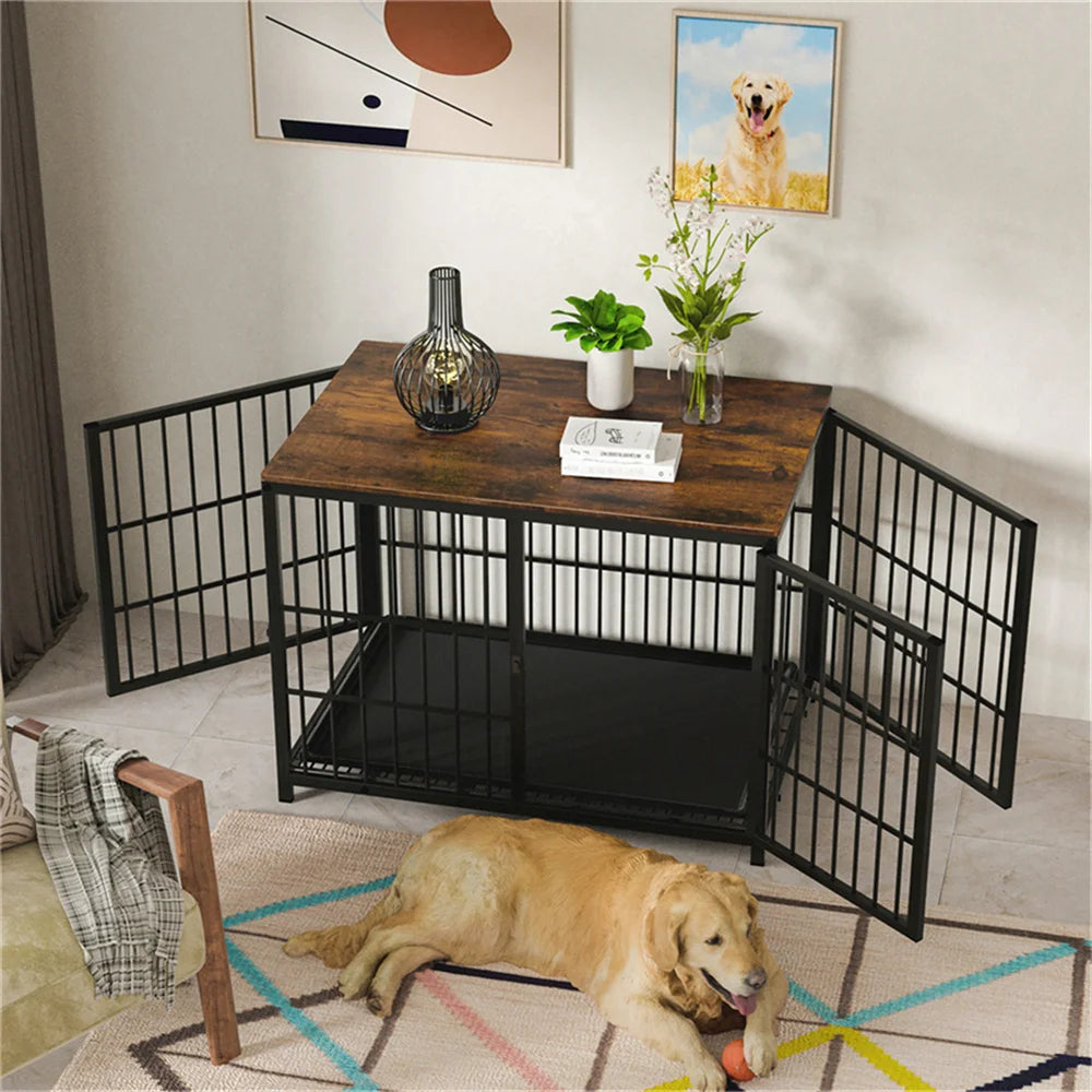 Large Wooden Dog Crate For Indoor.