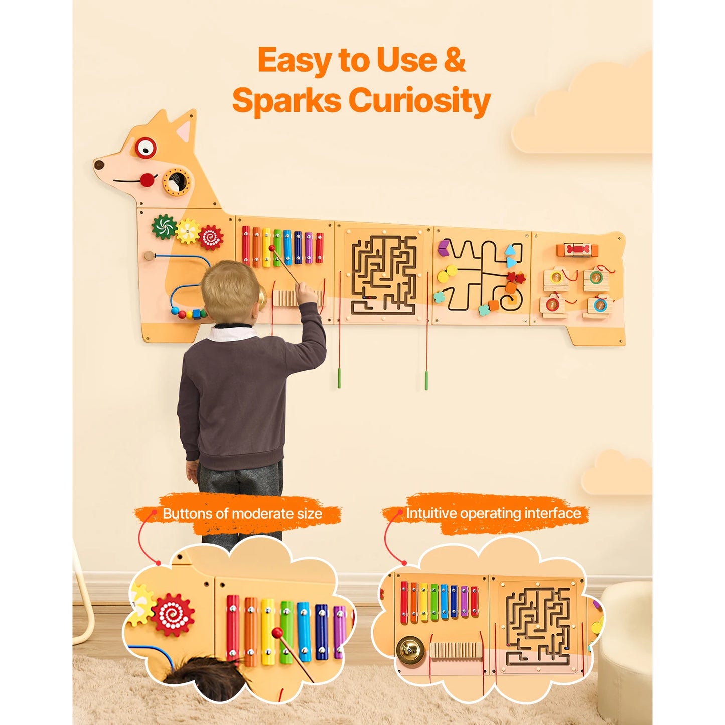VEVOR Montessori Sensory  Puppy  Learning Activity Center.