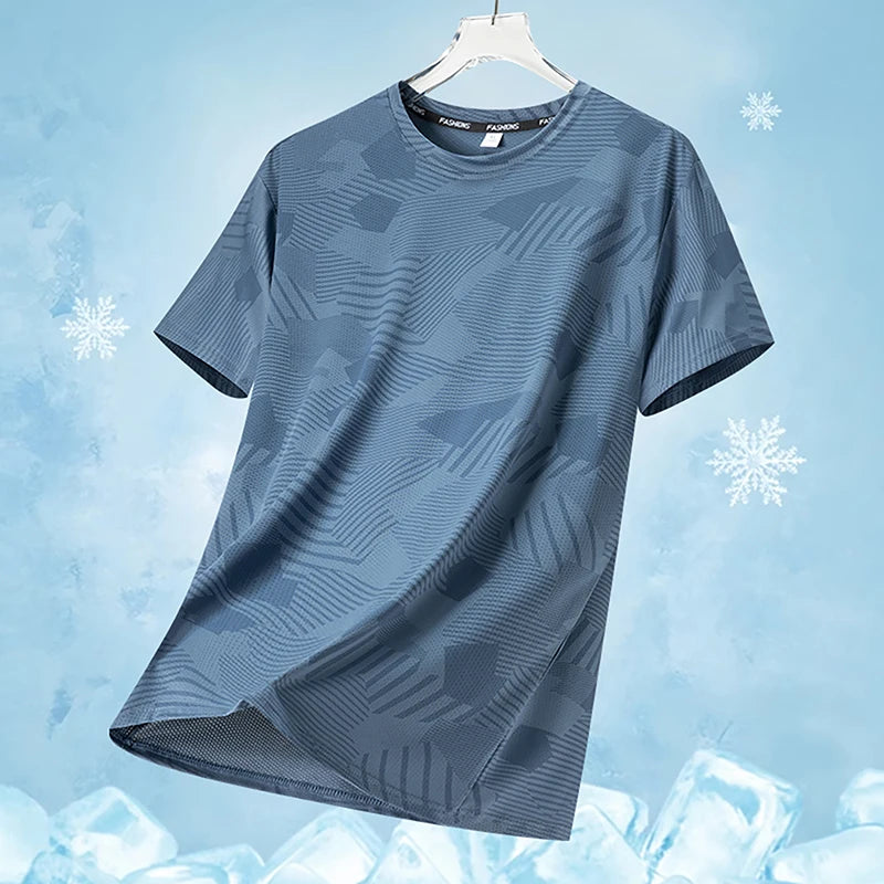 FASHIONS Summer Men Sporty Stretch Short Sleeve Running T Shirt.