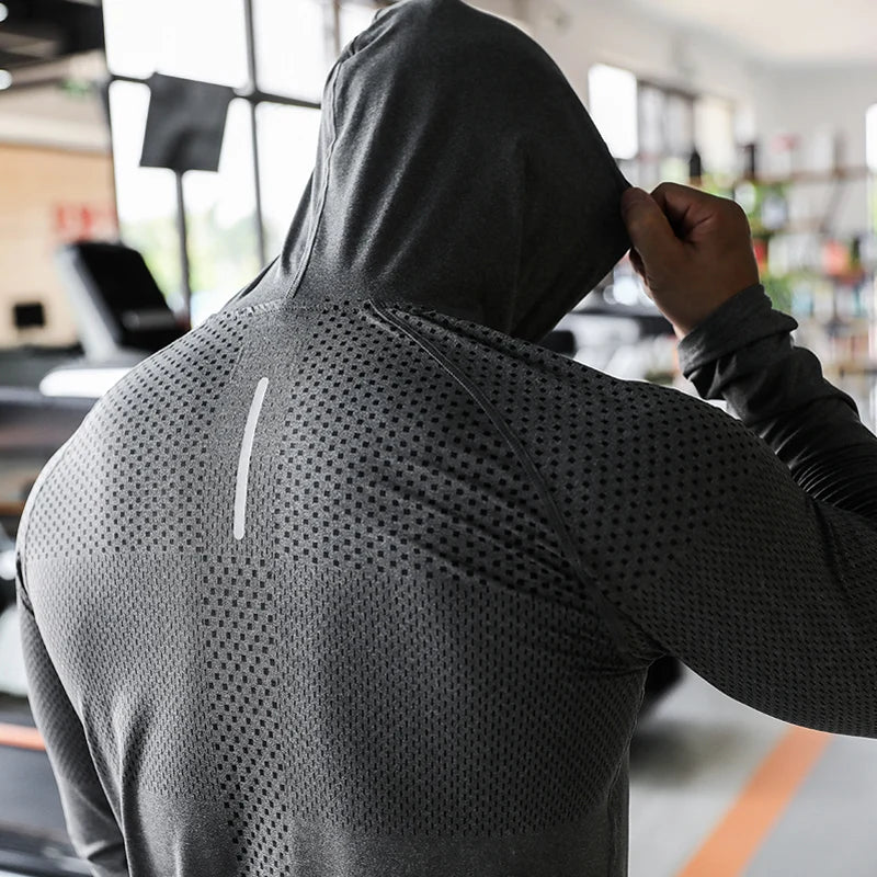 MUSCLE Hooded Fitness Sweatshirt  For Men.