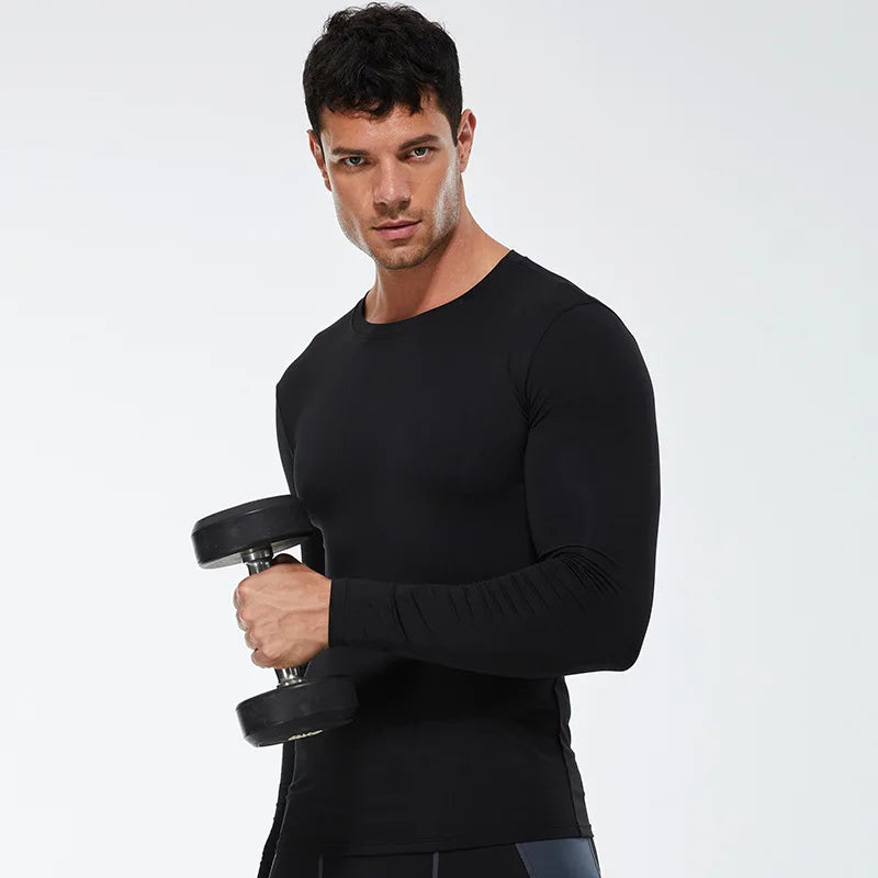 Quick Dry Compression  Long Sleeve T-shirt  For Men.