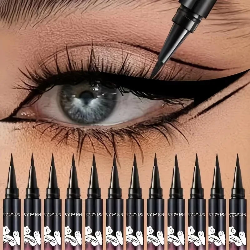 SVMY Long - lasting 12-pack of best-selling black liquid waterproof eyeliners.