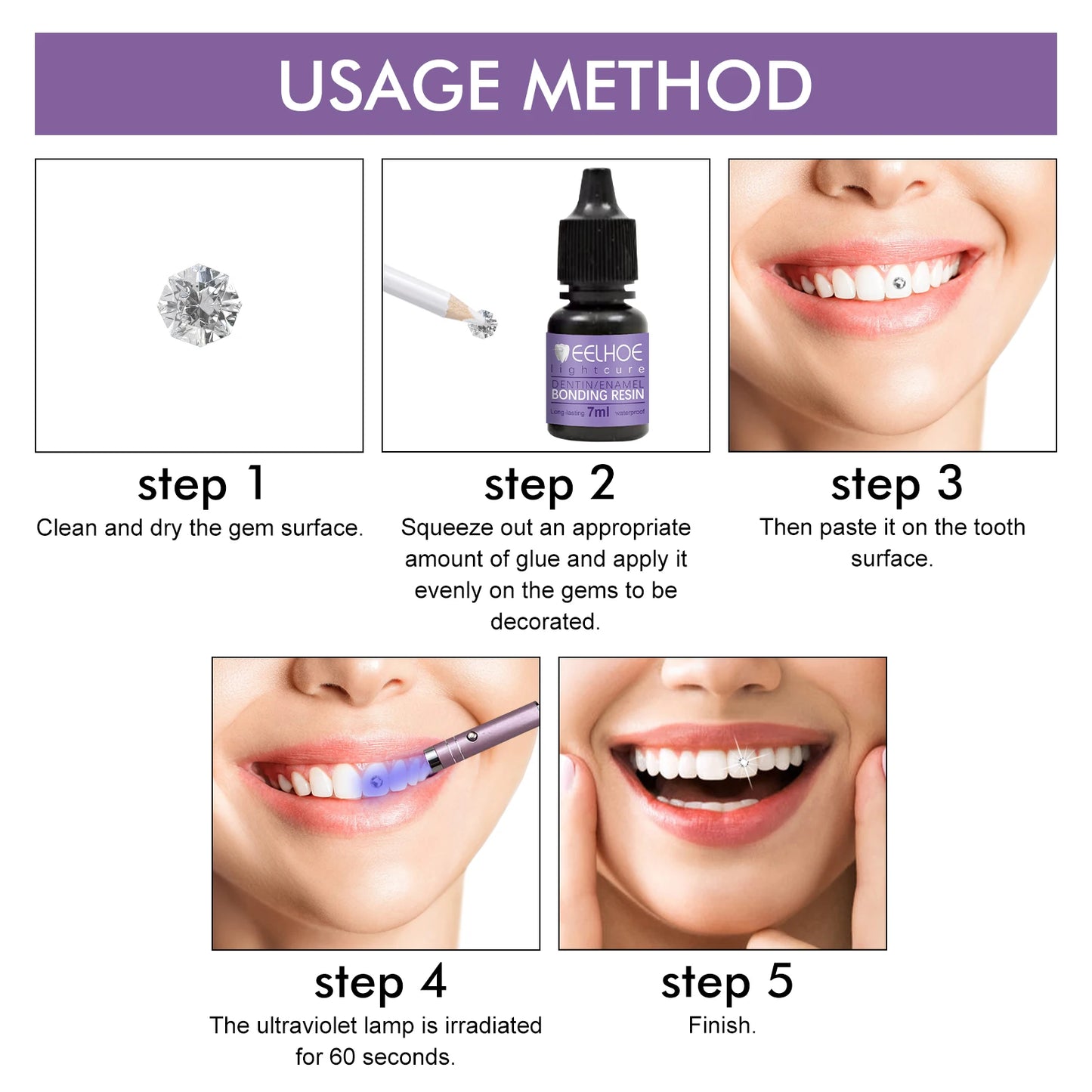 EELHOE  Dental Adhesive For Tooth Gems,