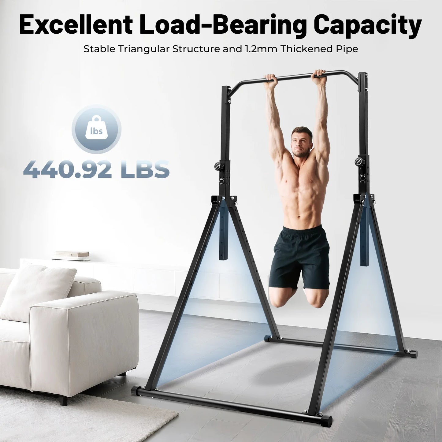 Triangular Pull Up Station for Home & Gym.