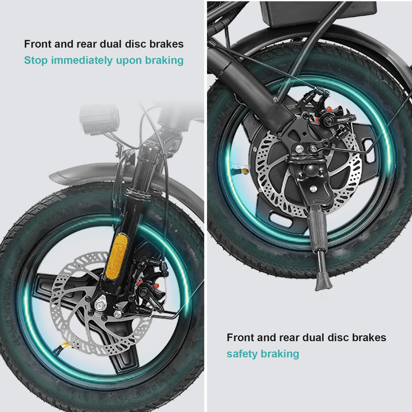 HEZZO Adult Folding Electric Bike, 20 MPH,560W Motor & 48V Removable Battery.