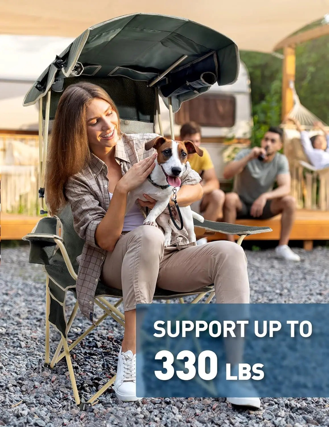 Folding Camping Chair with Shade Canopy for Adults.