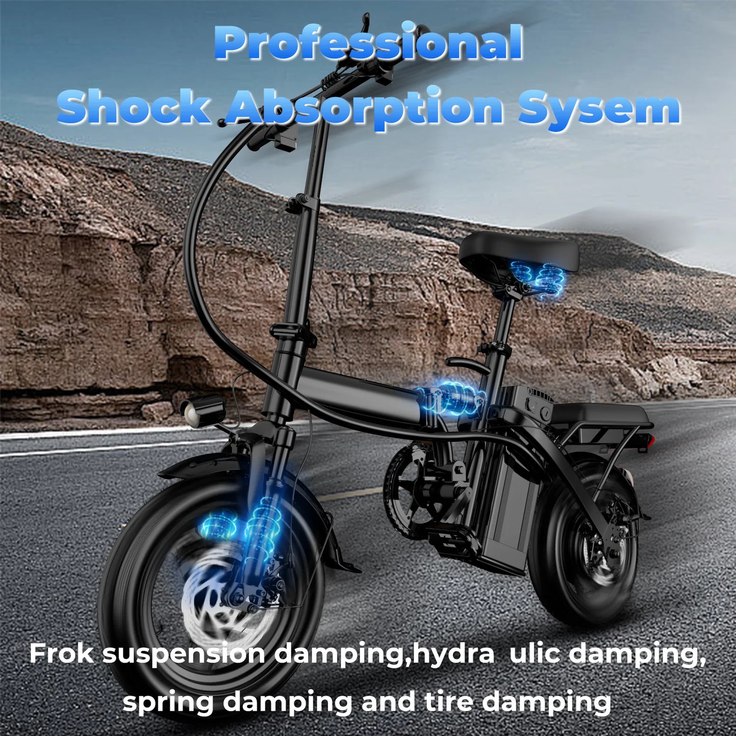 LELEKUAI 500W Adult Electric Bike With Multi-Shock Absorption.